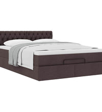 Ottoman-Bett mit Matratze Dunkelbraun 140x200 cm Stoff