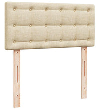 Ottoman-Bett mit Matratze Creme 80x200 cm Stoff