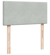 Ottoman-Bett mit Matratze Hellgrau 80x200 cm Samt