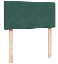 Ottoman-Bett mit Matratze Dunkelgrün 90x190 cm Samt