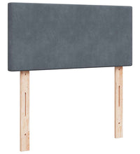 Ottoman-Bett mit Matratze Dunkelgrau 90x200 cm Samt