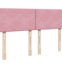 Ottoman-Bett mit Matratze Rosa 140x200 cm Samt