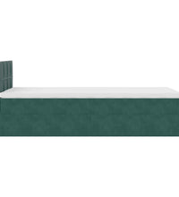 Ottoman-Bett mit Matratze Dunkelgrün 80x200 cm Samt