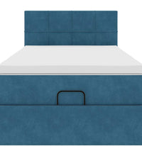 Ottoman-Bett mit Matratze Dunkelblau 80x200 cm Samt