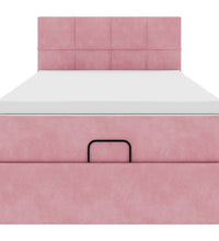 Ottoman-Bett mit Matratze Rosa 80x200 cm Samt