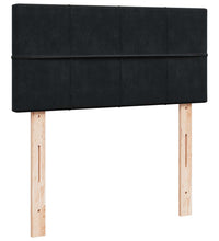 Ottoman-Bett mit Matratze Schwarz 100x200 cm Samt