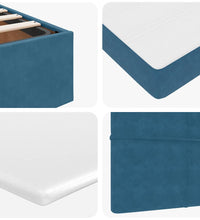 Ottoman-Bett mit Matratze Dunkelblau 140x200 cm Samt