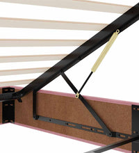 Ottoman-Bett mit Matratze Rosa 80x200 cm Samt