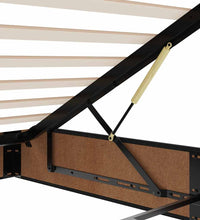 Ottoman-Bett mit Matratze Schwarz 90x190 cm Samt