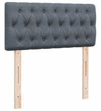 Ottoman-Bett mit Matratze Dunkelgrau 100x200 cm Samt