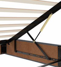 Ottoman-Bett mit Matratze Dunkelgrau 100x200 cm Samt