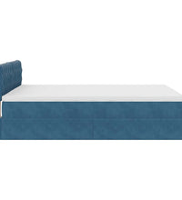 Ottoman-Bett mit Matratze Dunkelblau 140x200 cm Samt