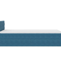 Ottoman-Bett mit Matratze Dunkelblau 80x200 cm Samt