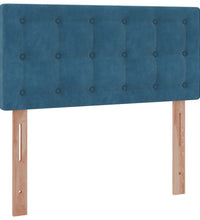 Ottoman-Bett mit Matratze Dunkelblau 90x190 cm Samt