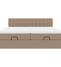 Ottoman-Bett mit Matratzen Cappuccino 160x200cm Kunstleder