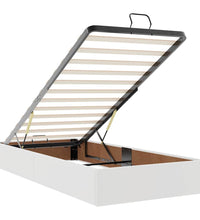 Ottoman-Bett mit Matratzen Weiß 180x200 cm Kunstleder