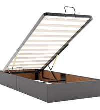 Ottoman-Bett mit Matratzen Grau 200x200 cm Kunstleder