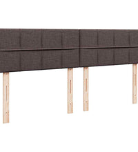 Ottoman-Bett mit Matratzen Dunkelbraun 180x200 cm Stoff