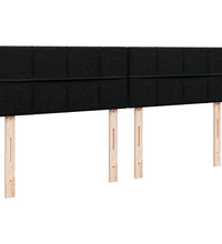 Ottoman-Bett mit Matratzen Schwarz 200x200 cm Stoff