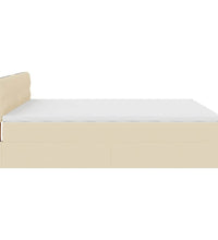 Ottoman-Bett mit Matratzen Creme 160x200 cm Stoff