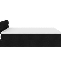 Ottoman-Bett mit Matratzen Schwarz 200x200 cm Stoff
