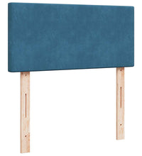 Ottoman-Bett mit Matratzen Dunkelblau 160x200 cm Samt