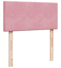 Ottoman-Bett mit Matratzen Rosa 160x200 cm Samt