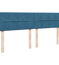 Ottoman-Bett mit Matratzen Dunkelblau 160x200 cm Samt