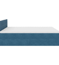 Ottoman-Bett mit Matratzen Dunkelblau 160x200 cm Samt