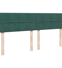 Ottoman-Bett mit Matratzen Dunkelgrün 180x200 cm Samt