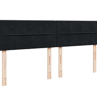 Ottoman-Bett mit Matratzen Schwarz 200x200 cm Samt