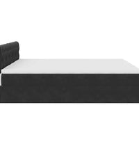 Ottoman-Bett mit Matratzen Schwarz 180x200 cm Samt