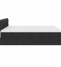 Ottoman-Bett mit Matratzen Schwarz 200x200 cm Samt