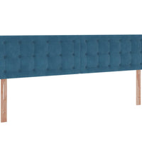 Ottoman-Bett mit Matratzen Dunkelblau 160x200 cm Samt