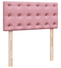 Ottoman-Bett mit Matratzen Rosa 180x200 cm Samt