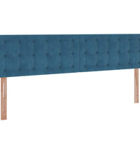 Ottoman-Bett mit Matratzen Dunkelblau 200x200 cm Samt