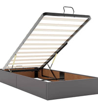 Ottoman-Bett mit Matratzen & LEDs Grau 80x200 cm Kunstleder