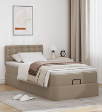 Ottoman-Bett mit Matratzen & LEDs 80x200 cm Kunstleder