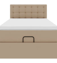 Ottoman-Bett mit Matratzen & LEDs 80x200 cm Kunstleder