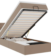 Ottoman-Bett mit Matratzen & LEDs 100x200cm Kunstleder