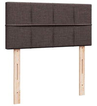 Ottoman-Bett mit Matratze & LEDs Dunkelbraun 80x200 cm Stoff