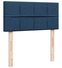 Ottoman-Bett mit Matratze & LEDs Blau 80x200 cm Stoff