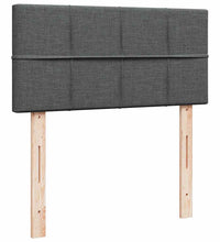 Ottoman-Bett mit Matratze & LEDs Dunkelgrau 90x190 cm Stoff