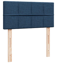 Ottomane Bett mit Matratze & LEDs Blau 100x200 cm Stoff