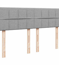 Ottoman-Bett mit Matratze & LEDs Hellgrau 140x200 cm Stoff