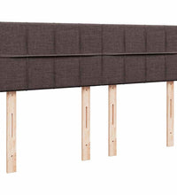 Ottoman-Bett mit Matratze & LEDs Dunkelbraun 140x200 cm Stoff