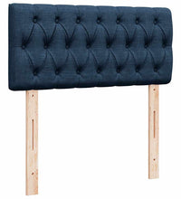 Ottoman-Bett mit Matratze & LEDs Blau 90x190 cm Stoff