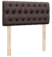 Ottoman-Bett mit Matratze & LEDs Dunkelbraun 100x200 cm Stoff