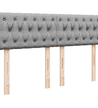 Ottoman-Bett mit Matratze & LEDs Hellgrau 140x200 cm Stoff