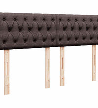 Ottoman-Bett mit Matratze & LEDs Dunkelbraun 140x200 cm Stoff